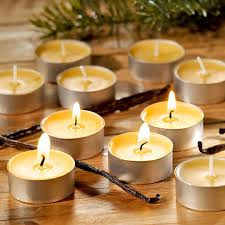 Bougie chauffe-plats blanches